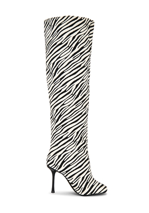 Steve Madden Alluring Over The Knee Boot in Black,White. Size 6.5. Also in 6, 7, 7.5, 8, 8.5.