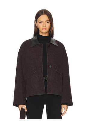 Rag & Bone Natalia Leopard Jacket in Chocolate. Size XS. Also in XXS.