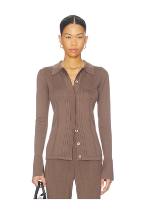 REMAIN Light Knit Cardigan in Brown. Size M. Also in XS, S, L, XL.