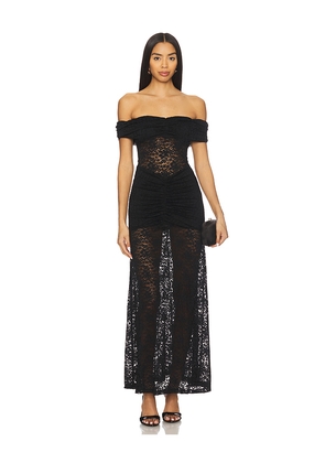 Runaway The Label Vaneya Lace Maxi Dress in Black. Size M. Also in XS, S, L, XL.