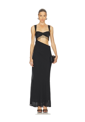Runaway The Label Alzona Maxi Dress in Black. Size M. Also in XS, S, L.
