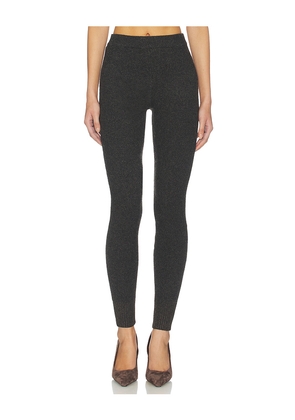 SEROYA Mish Knit Legging in Charcoal. Size M. Also in L, S, XS.