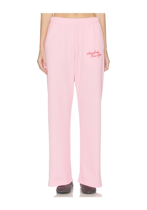 The Mayfair Group Somebody Love You Wide Leg Sweatpants in Pink. Size M/L. Also in L/XL, S/M, XS.