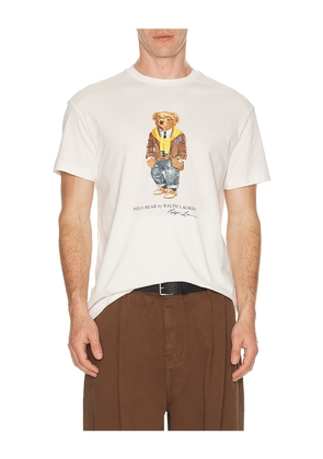 Polo Ralph Lauren Short Sleeve Graphic Novelty Bear T-Shirt in Brown. Size S. Also in XL/1X, XXL/2X.