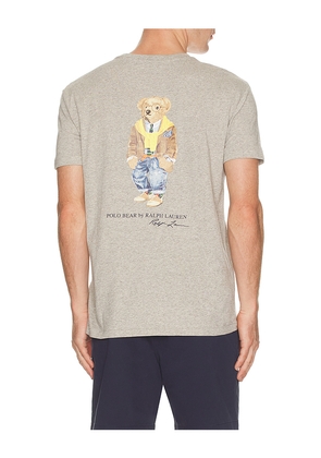 Polo Ralph Lauren Short Sleeve Graphic Novelty Bear Pocket T-Shirt in Dark Green. Size M. Also in S, L, XL/1X, XXL/2X.