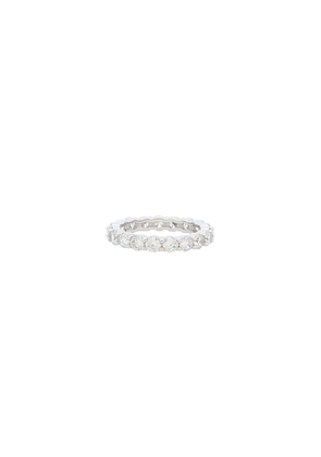 SHASHI Medium Diamond Tennis Ring in Metallic Silver. Size 6. Also in 5, 8, 7.
