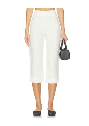 Posse Effi Capri Pant in Cream. Size M. Also in XXS, XS, S, L.