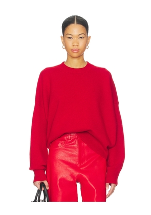 Rohe Brushed Wool Crewneck Sweater in Red. Size 38. Also in 34, 40.