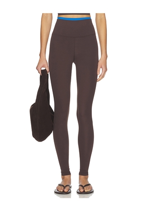 Splits59 Dual High Waist Airweight 7/8 Legging in Chocolate. Size M. Also in S, XS, L, XL.