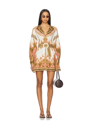 Scarlett Poppies Florista Mini Dress in Neutral. Size M. Also in L, S, XL, XS.