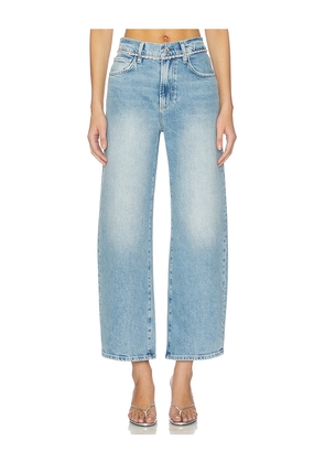 PAIGE Arellia Ankle Barrel Leg Jeans in Blue. Size 27. Also in 32, 33, 34.