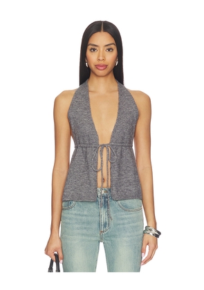 superdown Ayah Halter Top in Grey. Size M. Also in XS, S, L.