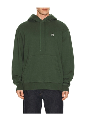 Palmes Stitch Hooded Sweatshirt in Green. Size M. Also in L, S, XL/1X.