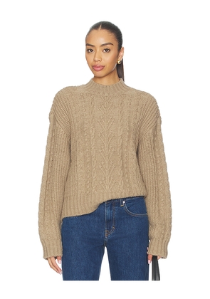 Tularosa Zolene Mock Neck Sweater in Taupe. Size M. Also in XS, S, L.