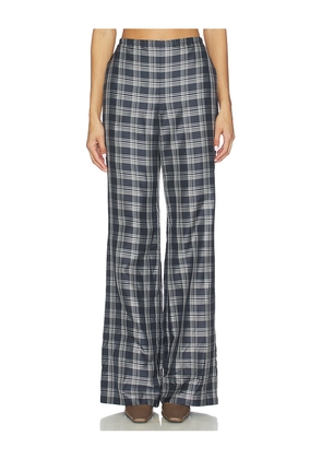 Theory Fluid Plaid Pant in Navy. Size M. Also in L, S, XS.