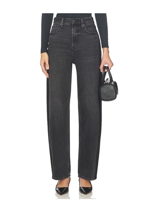 PISTOLA Wes High Rise Barrel Jeans in Black. Size 25. Also in 26, 27, 28, 29, 30, 31.