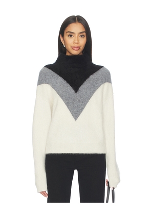 Theory Chevron Yoke Sweater in Multi. Size M. Also in S.