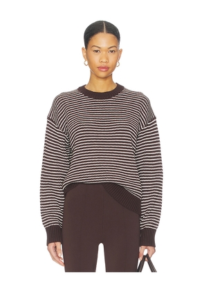 PISTOLA Aura Crew Neck Sweater in Brown. Size L. Also in XS, S, M, XL.