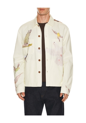 Students Golf Windmill Chore Jacket in Cream. Size M. Also in S, XL/1X.