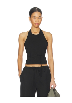 St. Agni Soft Jersey Halter Top in Black. Size M. Also in L, S, XL.