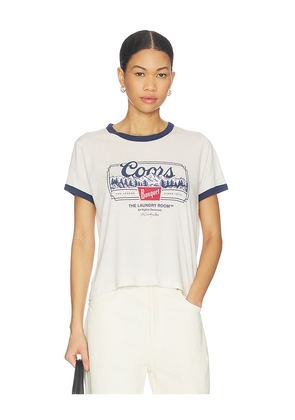 The Laundry Room Coors Rocky Mountain Crest Tee in Beige,Navy. Size M. Also in S, XS, L, XL.