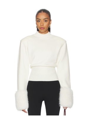 Ronny Kobo Jenner Knit Top in Ivory. Size S. Also in XS, M.