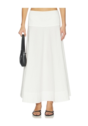St. Agni Cotton Circle Hem Skirt in White. Size M. Also in L.