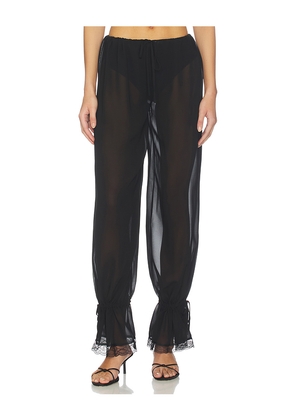 superdown Nara Sheer Balloon Pant in Black. Size M. Also in S, L.