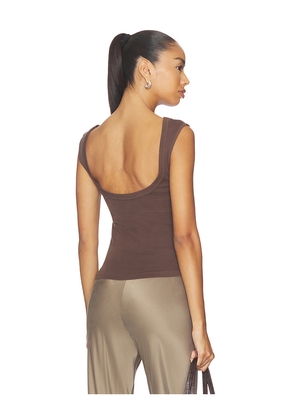 St. Agni Organic Cotton Ballerina Top in Brown. Size M. Also in XXS, XS, S, L, XL.