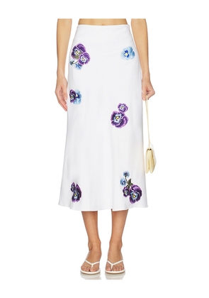 Rosewater House Mina Skirt in White. Size M. Also in L, S.