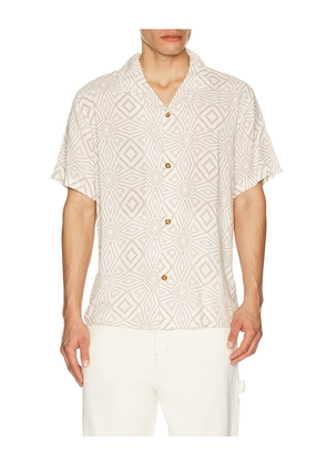 Rhythm Mosaic Shirt in Brown. Size M. Also in S, L, XL/1X.