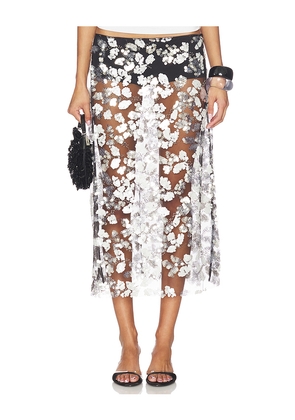 SIEDRES Wells Skirt in Black, Metallic Silver. Size 34. Also in 32, 36, 40, 42.