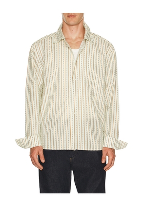 Percival Binding Oversized Pearce Shirt in White. Size M. Also in S, L, XL/1X.
