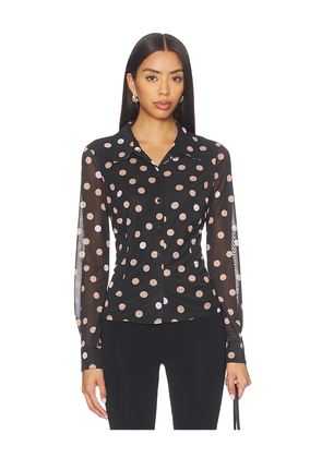 Sanctuary Fitted Mesh Button Down Top in Black. Size M. Also in XS, S, L, XL/1X.