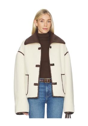 Tularosa Margot Reversible Jacket in Brown,Cream. Size XL. Also in M.