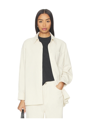 Rue Sophie Roy Cord Shirt in Cream. Size M. Also in S, XS, L.