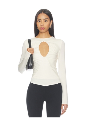 The Line by K Demi Keyhole Top in Ivory. Size M. Also in S, XS.
