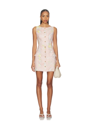 ROAME. Ophelia Mini Dress in Pink. Size S. Also in XS, XL.