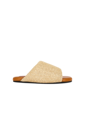 SIMONMILLER Raffia Bubble Slide in Neutral. Size 37. Also in 35, 39.