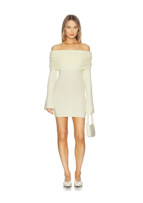 SEROYA Selene Mini Dress in Lemon. Size M. Also in L, S, XL, XS.