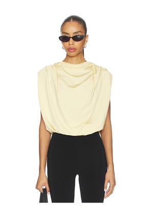 The Line by K Bobi Draped Shell Top in Lemon. Size L. Also in M, XS.