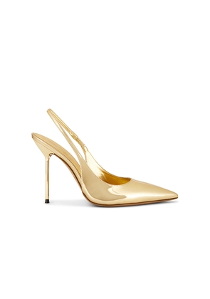 Paris Texas Lidia Slingback Heel in Metallic Gold. Size 36. Also in 37, 38, 39, 40, 41.