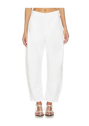 Polo Ralph Lauren Reverse Sateen Tapered Pants in White. Size 00. Also in 0, 10, 8.