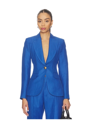 Smythe Pintuck Blazer in Blue. Size 10. Also in 2, 4, 6.