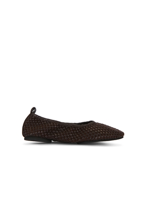 St. Agni Lattice Weave Ballet Flat in Brown. Size 38. Also in 36.
