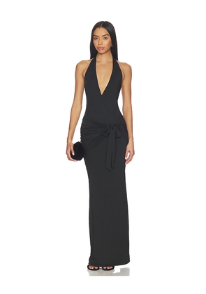 superdown Chloe Halter Maxi Dress in Black. Size M. Also in S, L.