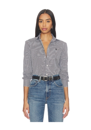 Polo Ralph Lauren Long Sleeve Button Front Shirt in Black,White. Size 10. Also in 0, 4.