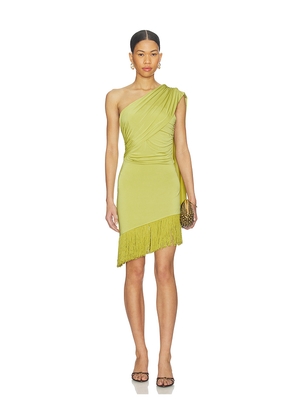superdown Demi Fringe Dress in Green. Size M. Also in XXS, XS, S.