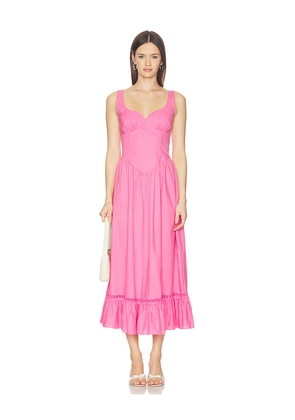 PEIXOTO Liam Midi Dress in Pink. Size M. Also in L, S, XL, XS.