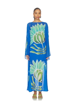 The Wolf Gang Solsana Long Sleeve Dress in Blue. Size XL. Also in XS, L.